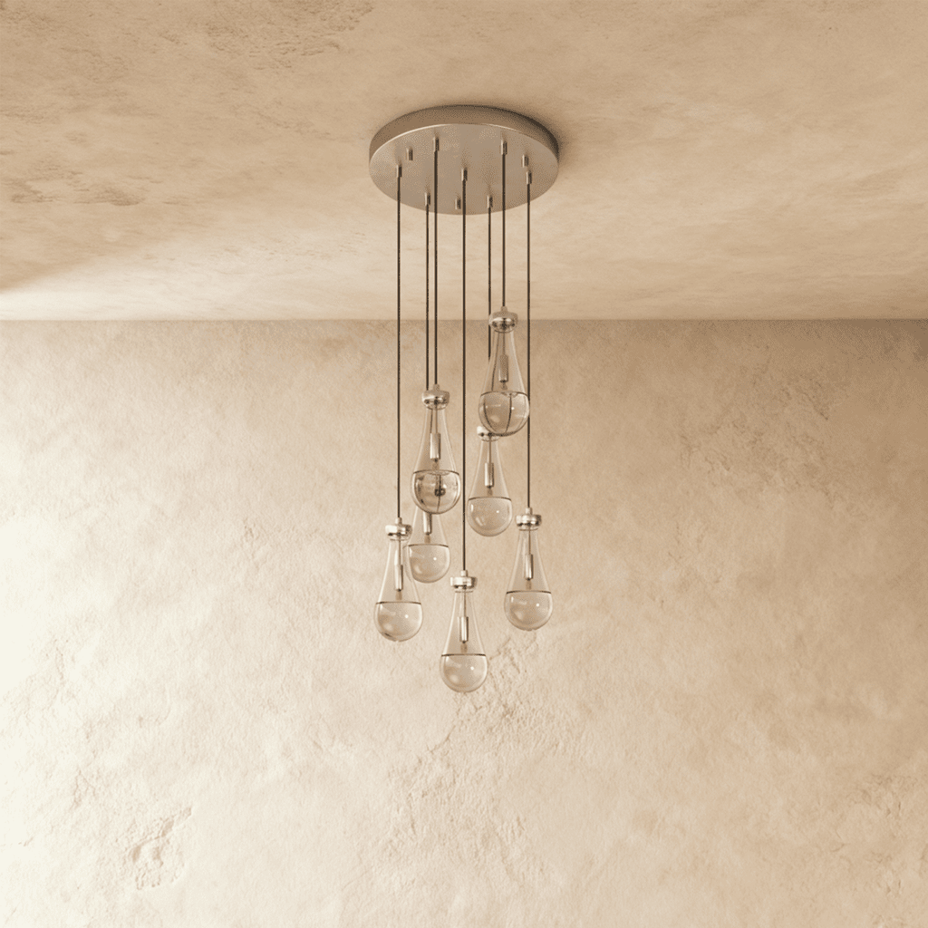 nuvlight Pulcher Modern Luxury Glass Tear Chandelier
