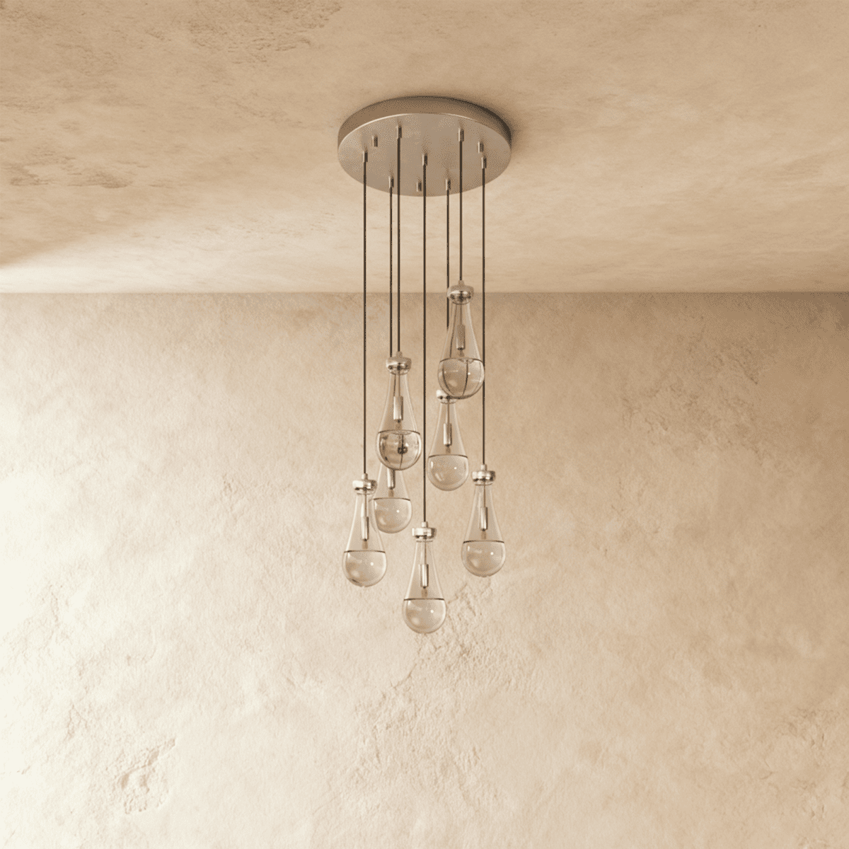 nuvlight Pulcher Modern Luxury Glass Tear Chandelier