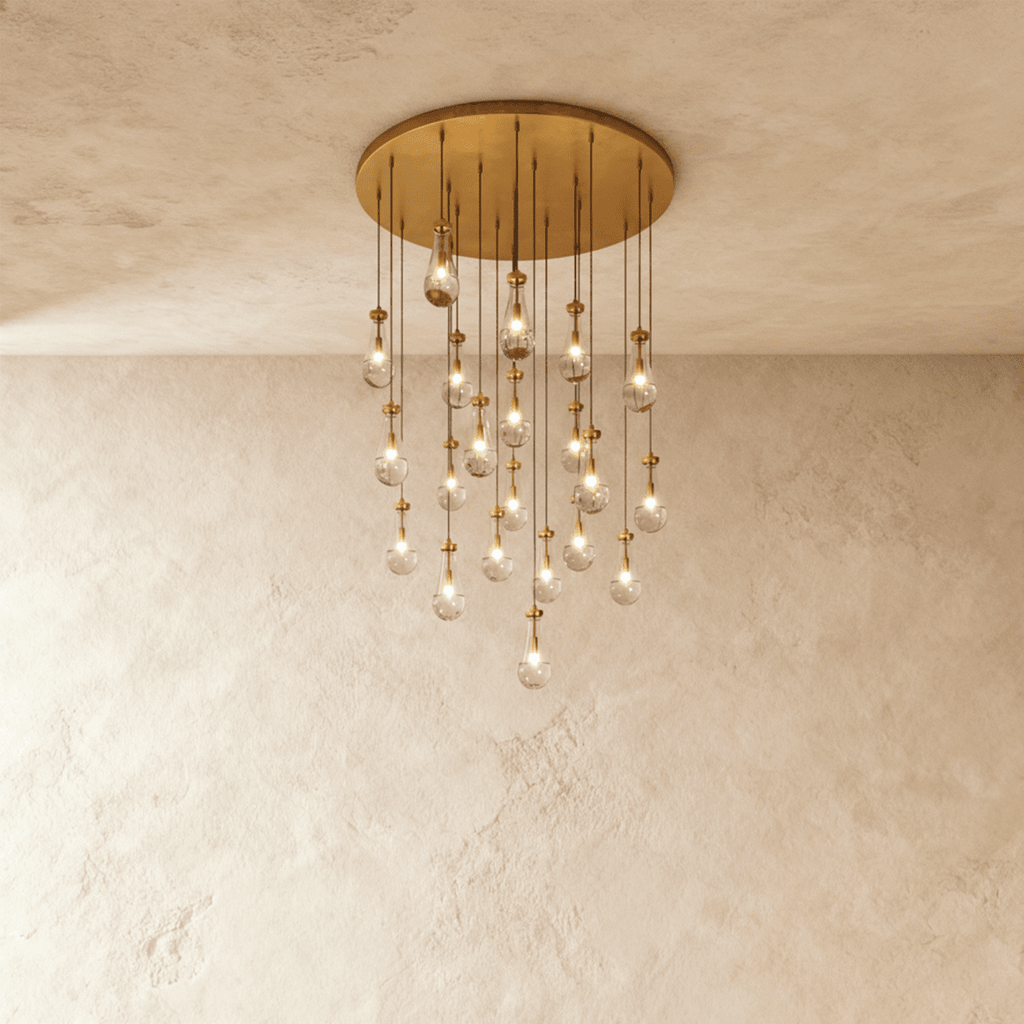 nuvlight Pulcher Modern Luxury Glass Tear Chandelier