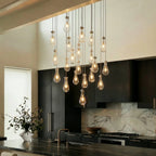 nuvlight Pulcher Modern Luxury Glass Tear Chandelier