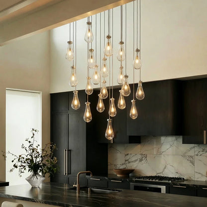 nuvlight Pulcher Modern Luxury Glass Tear Chandelier