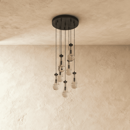 nuvlight Pulcher Modern Luxury Glass Tear Chandelier