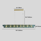 nuvlight Salane Luxury Layered Glass Sculptural Chandelier