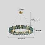 nuvlight Salane Luxury Layered Glass Sculptural Chandelier