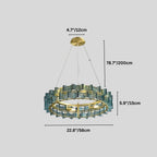 nuvlight Salane Luxury Layered Glass Sculptural Chandelier