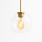 nuvlight Selionis Mid-Century Ombre Gold Globe Pendant