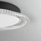 nuvlight Serra Modernist Textured Acrylic Flush Mount