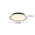 nuvlight Serra Modernist Textured Acrylic Flush Mount