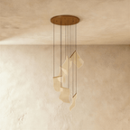 nuvlight Sheets Modernist Layered Translucent Sail Chandelier