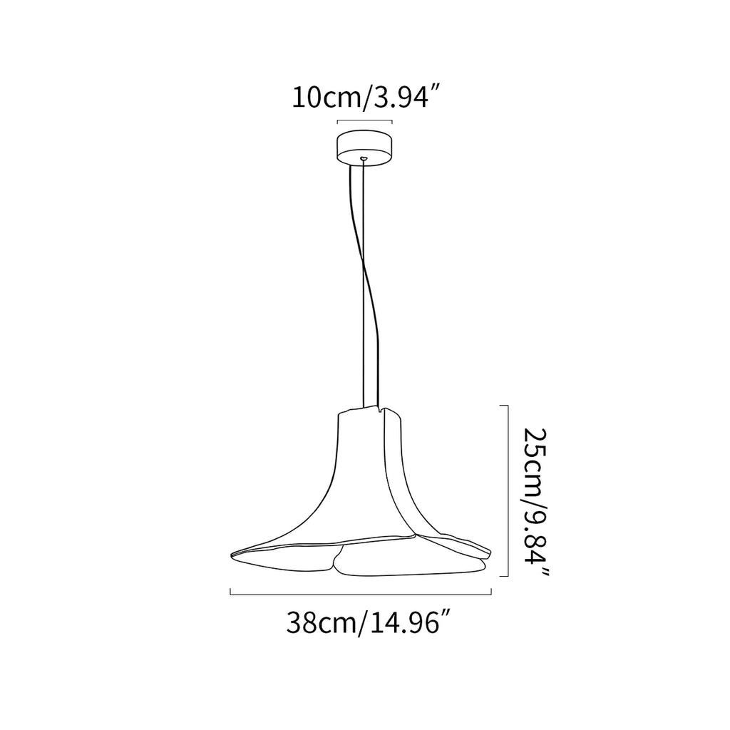 Murano Gradient Glass Pendant - Hand-Blown Petal Chandelier with Ombre Artistic Glow for Dining Room