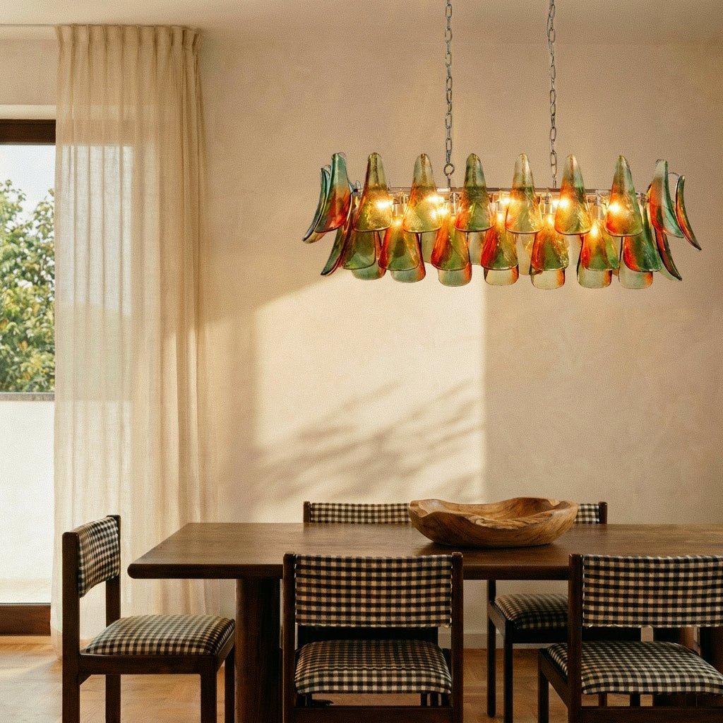 nuvlight Soynix Luxury Murano Glass Leaf Chandelier