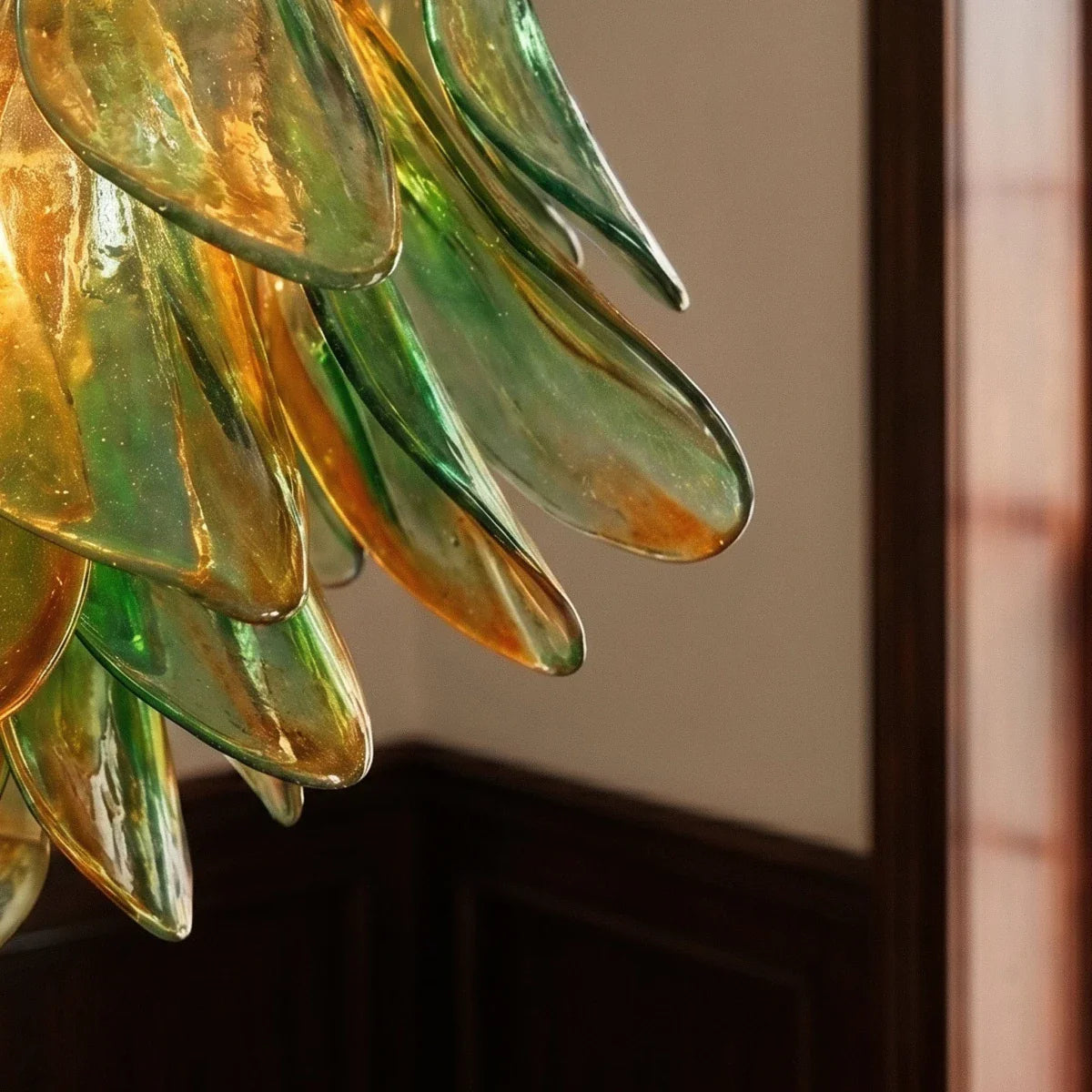 nuvlight Soynix Luxury Murano Glass Leaf Chandelier