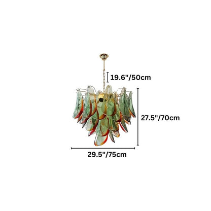 nuvlight Soynix Luxury Murano Glass Leaf Chandelier