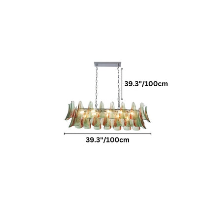 nuvlight Soynix Luxury Murano Glass Leaf Chandelier