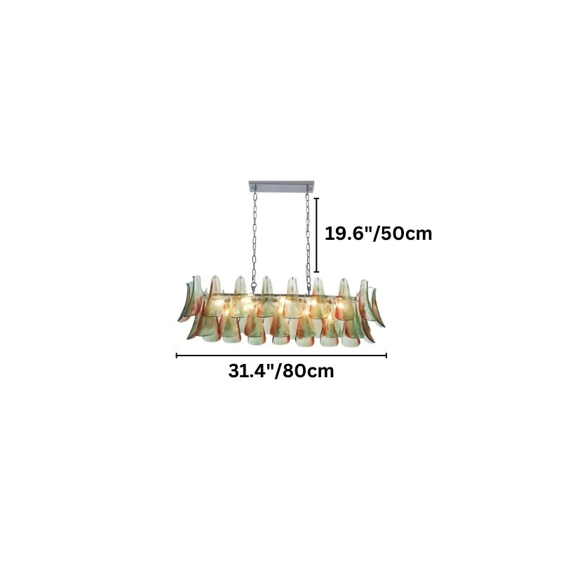 nuvlight Soynix Luxury Murano Glass Leaf Chandelier