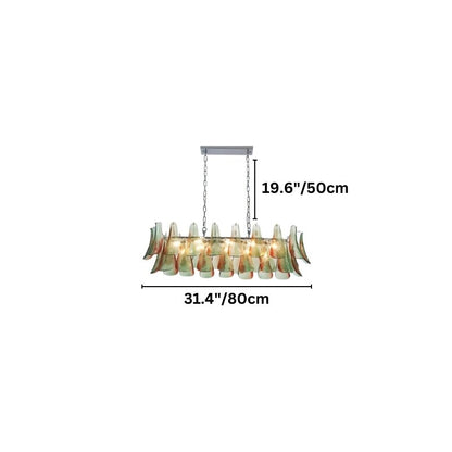 nuvlight Soynix Luxury Murano Glass Leaf Chandelier