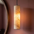nuvlight Sten Modernist Cylindrical Alabaster Pendant Light