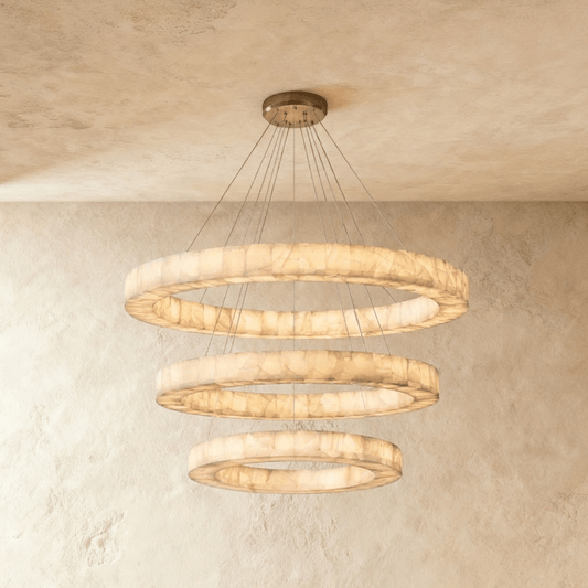 Teva Round Alabaster Chandelier 