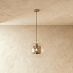 nuvlight Theia Modernist Perforated Metal & Glass Pendant