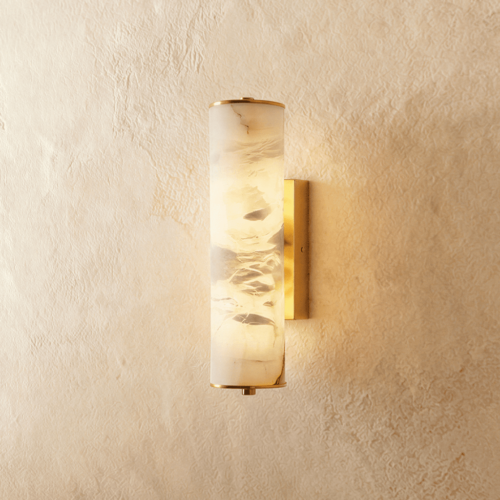 nuvlight Tong Mid-Century Architectural Alabaster Sconce