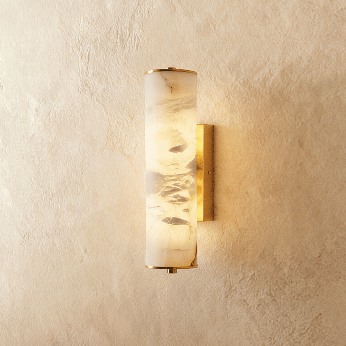 nuvlight Tong Mid-Century Architectural Alabaster Sconce