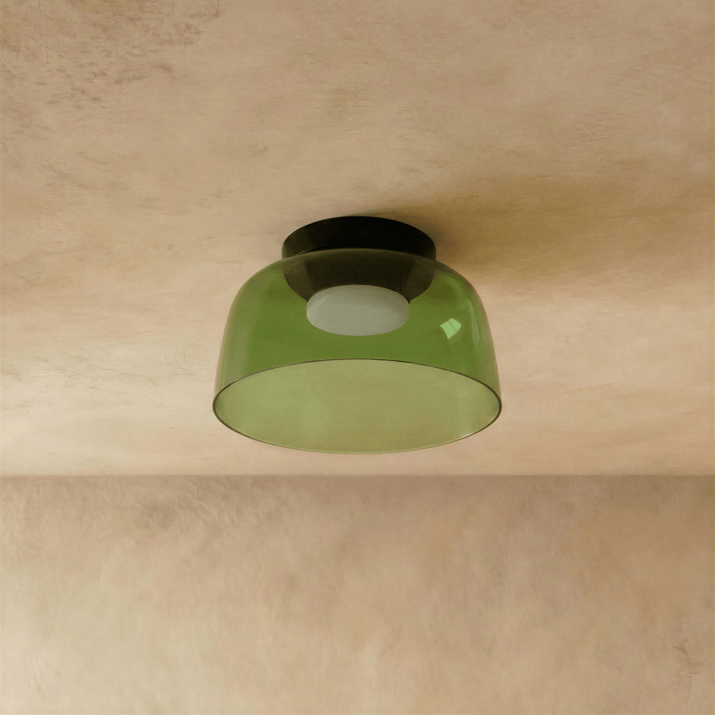 nuvlight Trisva Architectural Layered Smoked Glass Flush Mount