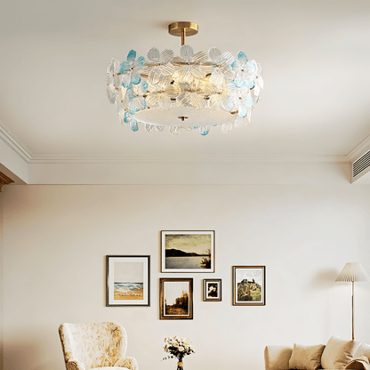 nuvlight Veino Modernist Sculptural Glass Petal Ceiling Light