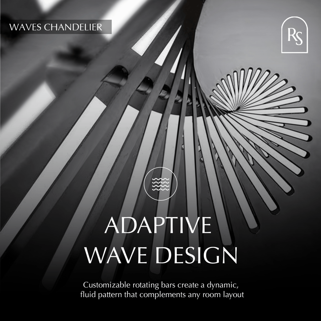 nuvlight Waves Modern Fluid LED Chandelier
