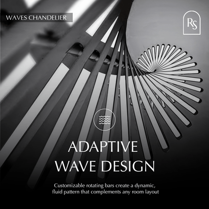 nuvlight Waves Modern Fluid LED Chandelier