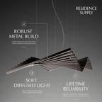 nuvlight Waves Modern Fluid LED Chandelier