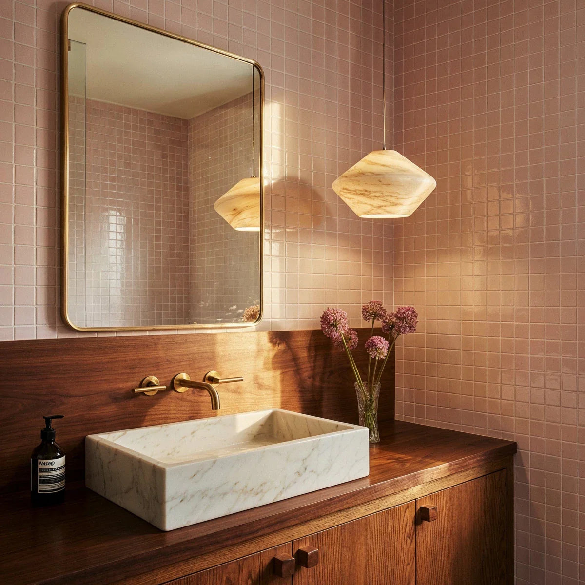 nuvlight Yafeh Modern Luxury Alabaster Pendant Light