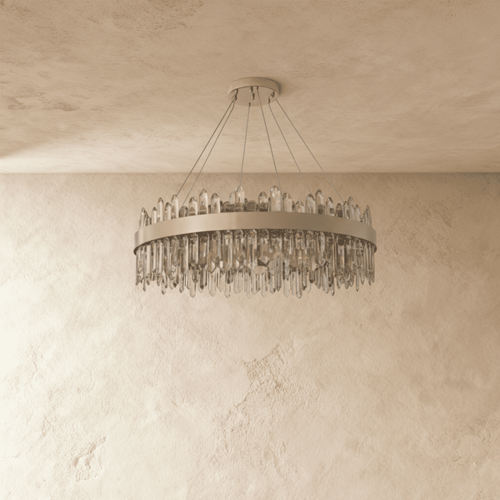 nuvlight Zaffo Modernist Tiered Prism Crystal Chandelier