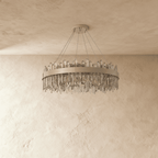 nuvlight Zaffo Modernist Tiered Prism Crystal Chandelier