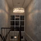 nuvlight Zaffo Modernist Tiered Prism Crystal Chandelier