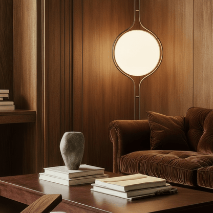 nuvlight Zuru Modernist Floor-to-Ceiling Stacked-Orb Statement Lamp