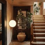 nuvlight Zuru Modernist Floor-to-Ceiling Stacked-Orb Statement Lamp
