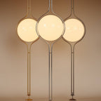nuvlight Zuru Modernist Floor-to-Ceiling Stacked-Orb Statement Lamp