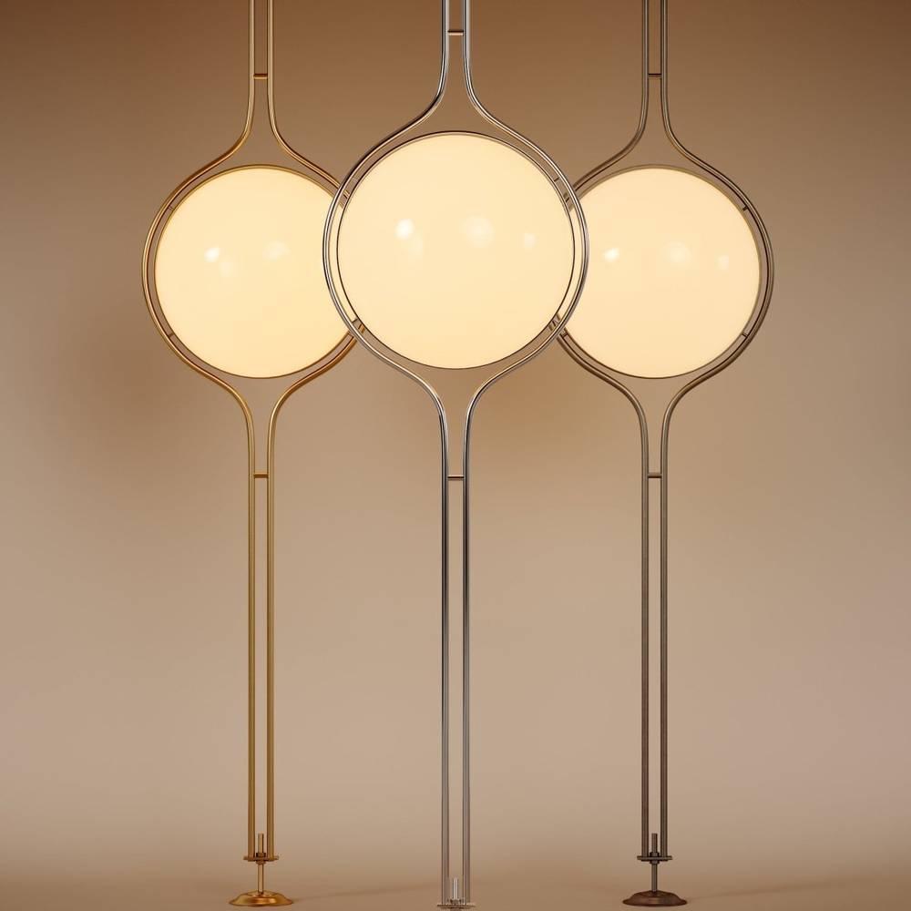 nuvlight Zuru Modernist Floor-to-Ceiling Column Tension Lamp
